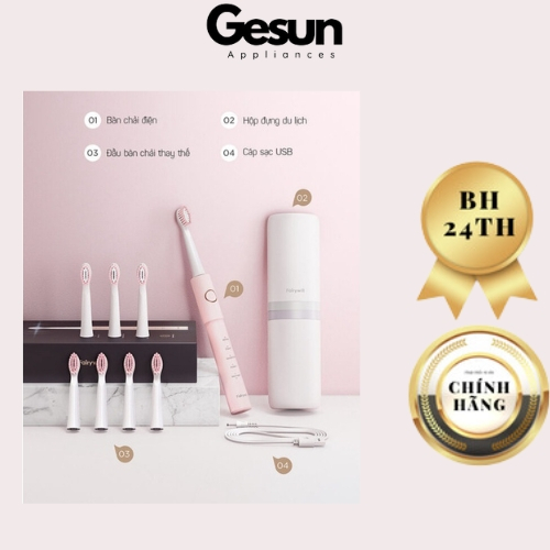 Bàn chải đánh răng điện Fairywill E11, 5 chế độ, sạc nhanh 2 tiếng cho 30 ngày tặng kèm 8 đầu chải, bảo hành 12 tháng