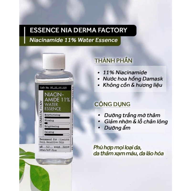 TONER DƯỠNG TRẮNG NIACINAMIDE 11% WATER ESSENCE