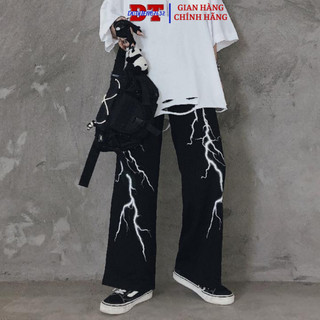 Quần Jogger Nam Nữ Thể Thao Dài Vải Thun Co Giản 4 Chiều Thiết Kế tia chớp cao cấp Trẻ Trung Năng Động