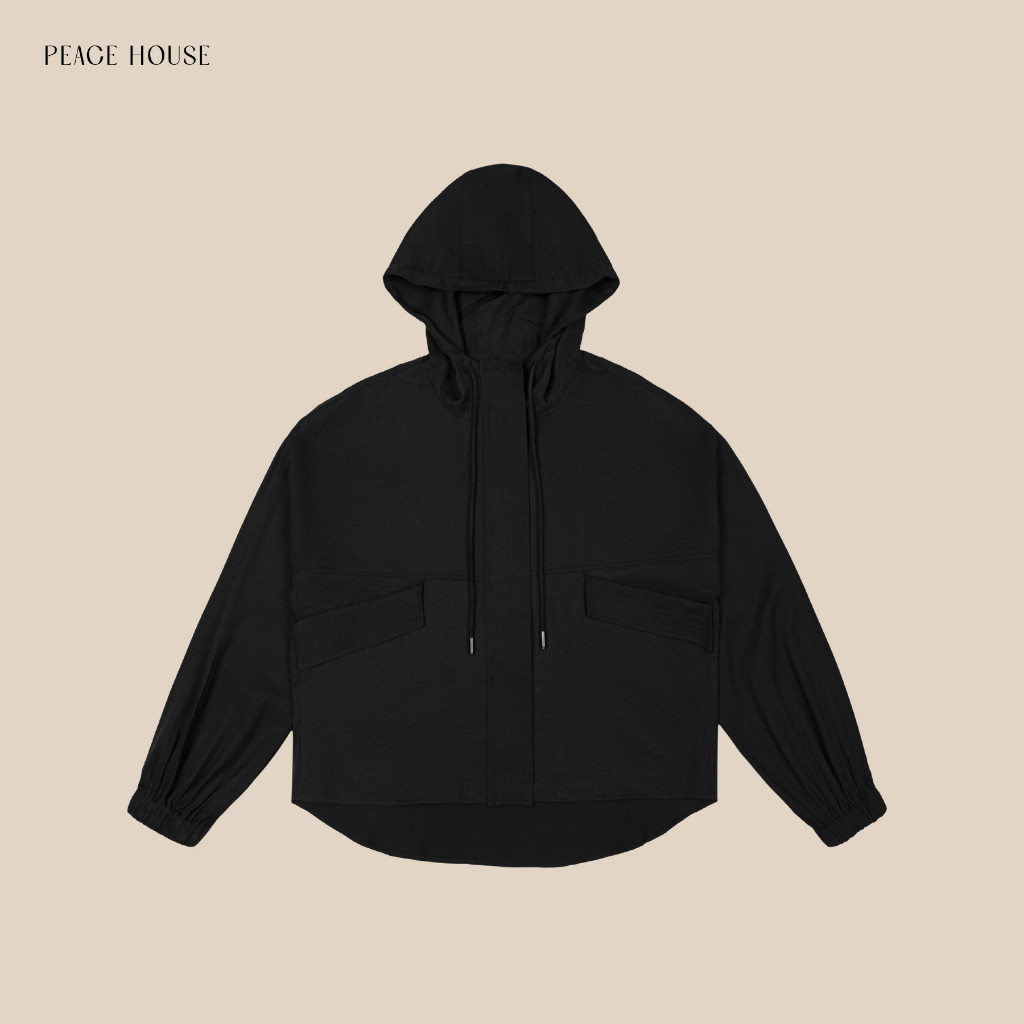 Áo khoác chất kaki đũi có nón , The Peace