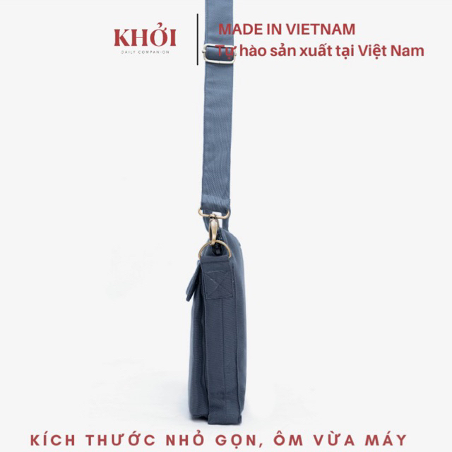 Túi đeo laptop 14inch, 15inch KHỞI CANVAS Quai Đeo Chéo,Thiết Kế Tối Giản, Sang Trọng