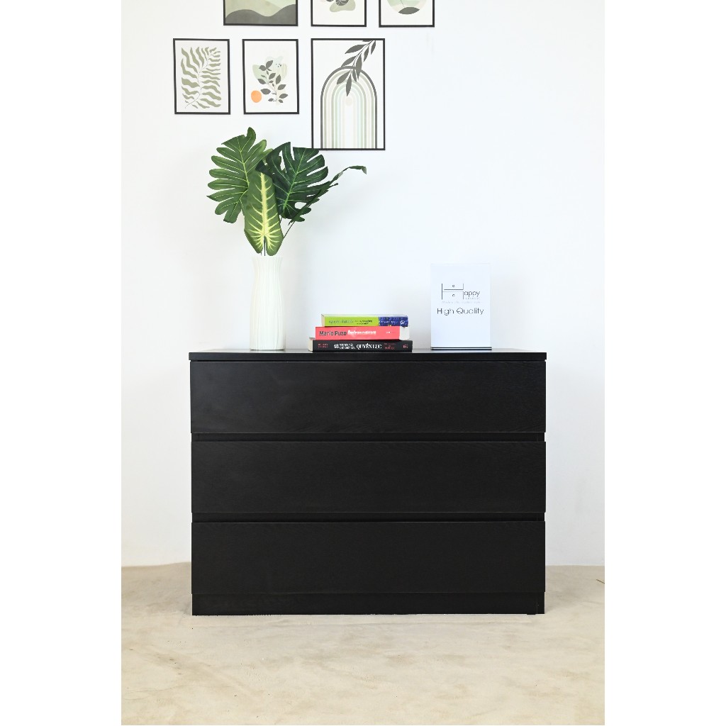 HAPPY FURNITURE , Tủ đựng đồ 3 ngăn kéo - OLA , THK_088 , 80cm x 45cm x 60cm