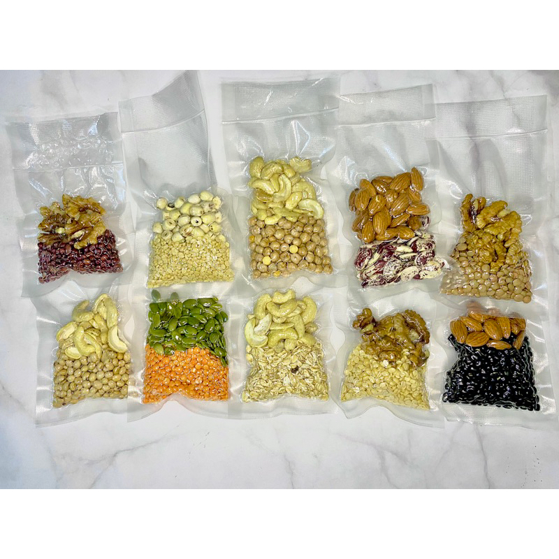 Set hạt làm sữa hạt set .10 gói không trùng vị -50g/gói. sét hạt dinh dưỡng nấu sữa,600-700ml