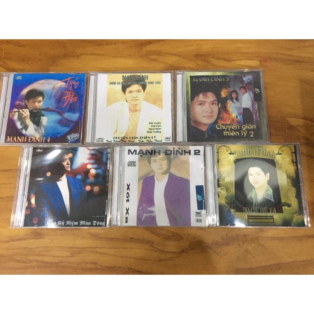 6 CD Mạnh Đình Chất Lượng Cao - CD Nhạc Vàng - Nhạc Trữ Tình - Phôi Phono Verbatim Bìa Màu