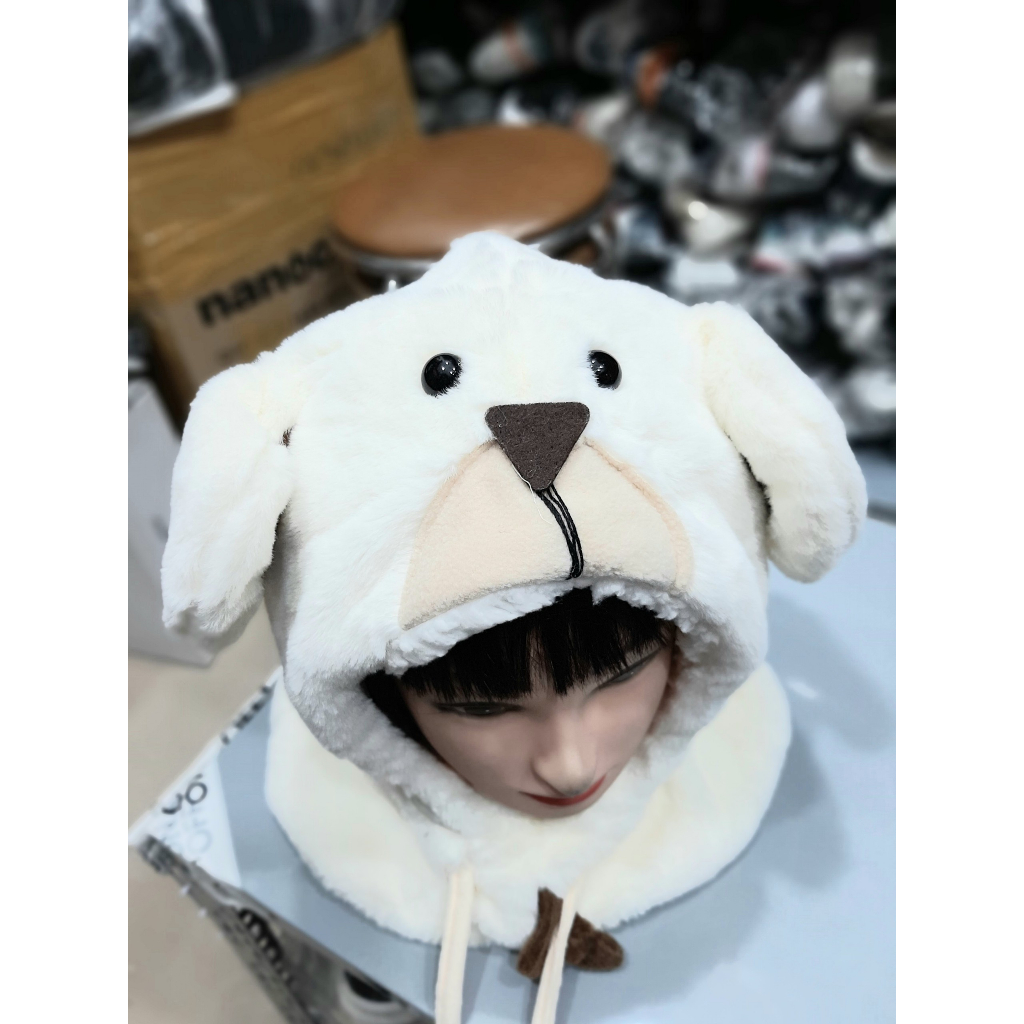 Nón len lót lông dày dặn giữ ấm tai thơi trang thu đông dành cho nữ