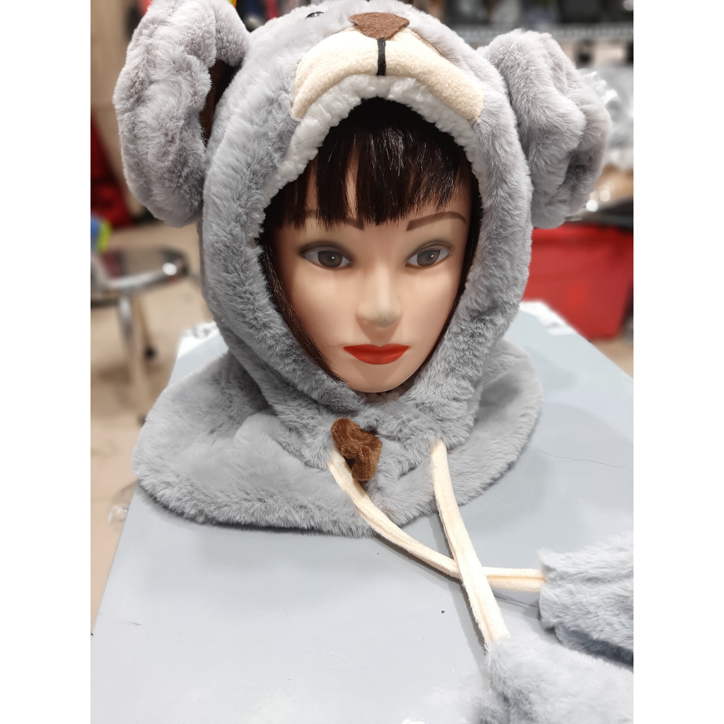 Nón len lót lông dày dặn giữ ấm tai thơi trang thu đông dành cho nữ