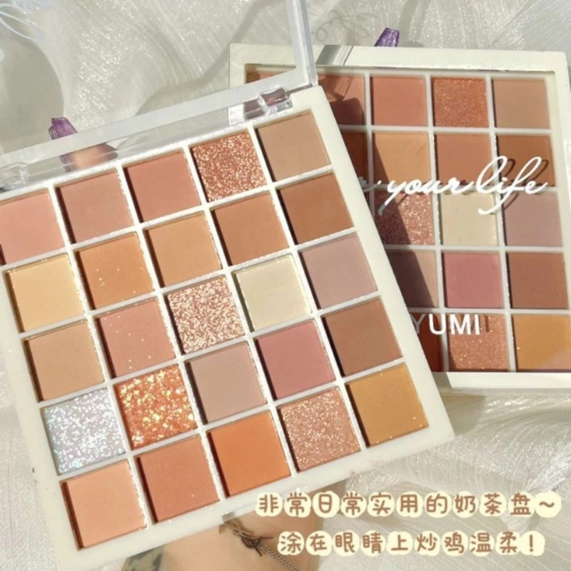 Bảng phấn mắt,phấn mắt nội địa trung 25 ô makeup tông cam hồng đào