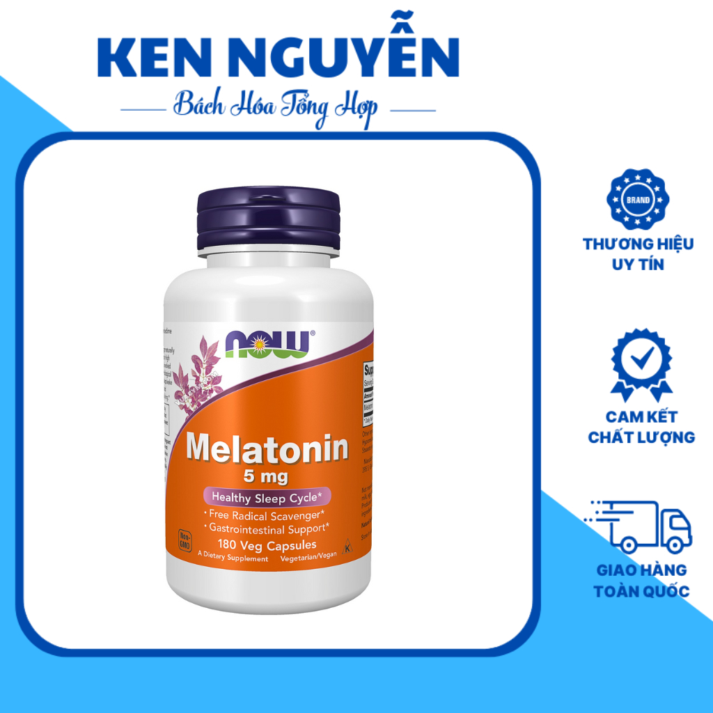 Melatonin Hỗ Trợ Giấc Ngủ Ngon Và Sâu Một Cách Tự Nhiên Now Melatonin 3mg 60 Viên và 5mg 180 Viên