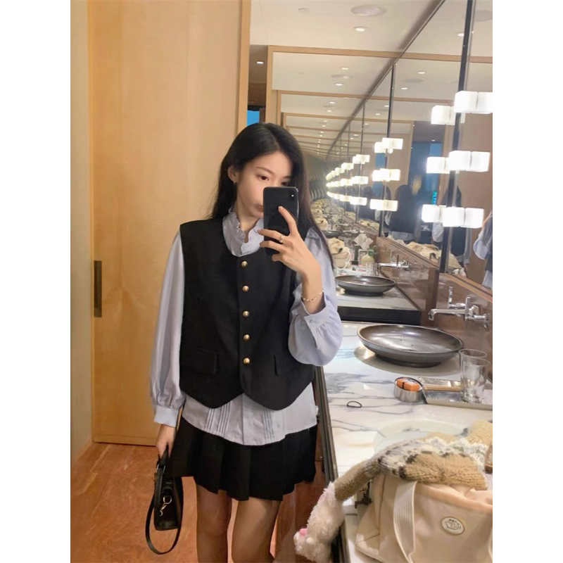 Set Áo Ghile Chân Váy Xếp Li