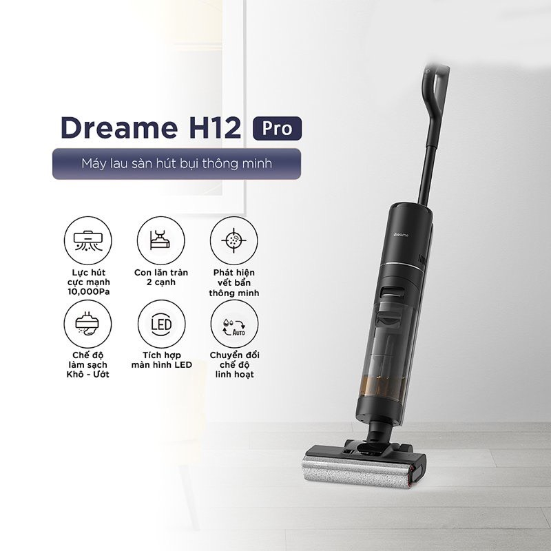 Máy Hút Bụi Lau Nhà Cầm Tay Dreame H12 Pro - Bản nội địa - Hàng chính hãng - Bảo hành 24 tháng