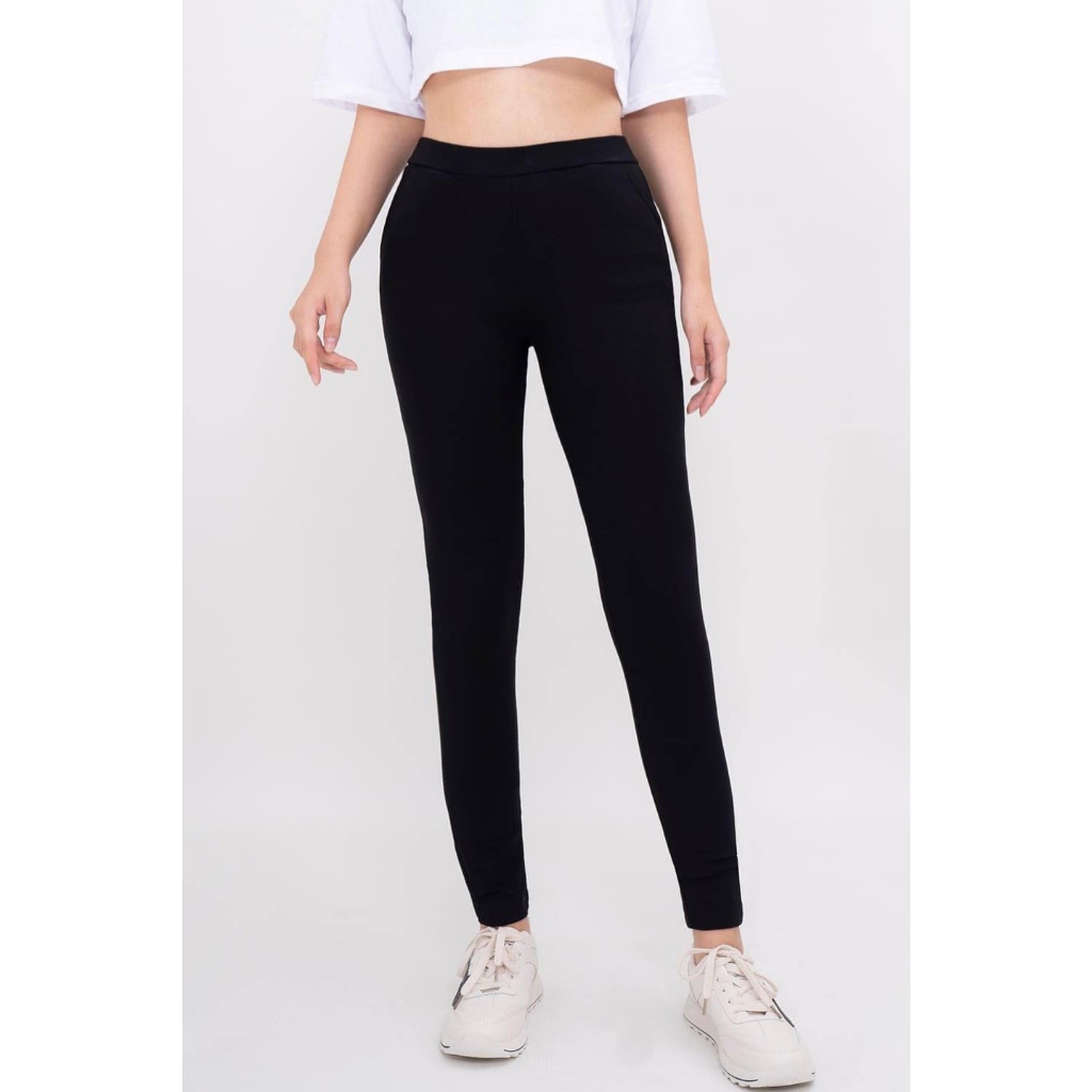 Quần legging đen Chất liệu cotton Nhật dầy dặn QLW2242