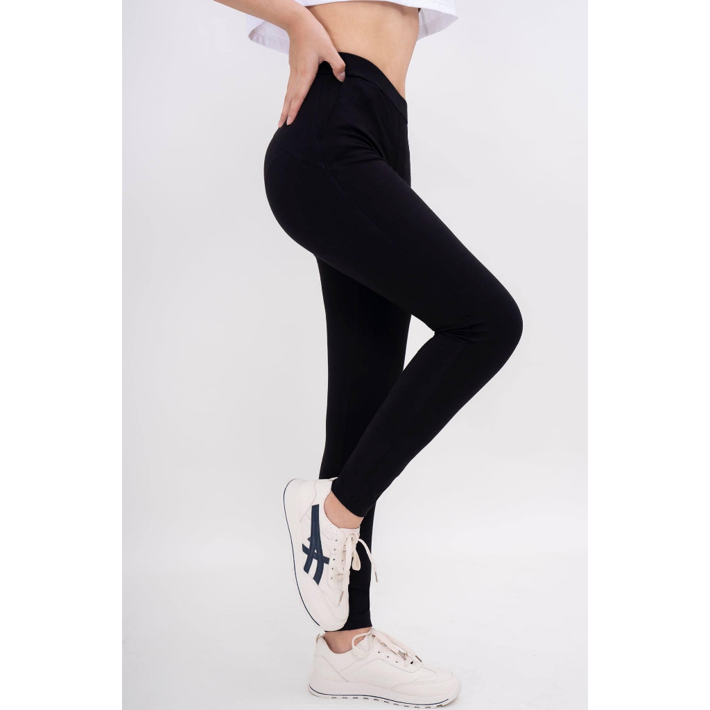 Quần legging đen Chất liệu cotton Nhật dầy dặn QLW2242