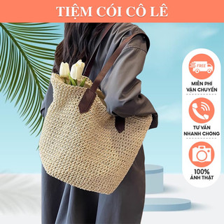 Túi cói tai da đi biển đựng cả thế giới - Tiệm Cói Cô Lê