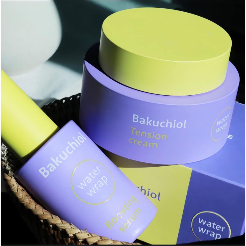 Bộ đôi serum và kem dưỡng chống nhăn Bakuchiol water wrap Charmzone 45ml, 50ml