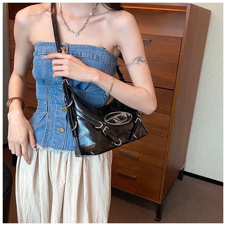 Túi xách nữ đeo chéo, túi đeo vai nữ da mềm phong cách cá tính chữ D hottrend LUNA STORE BAG