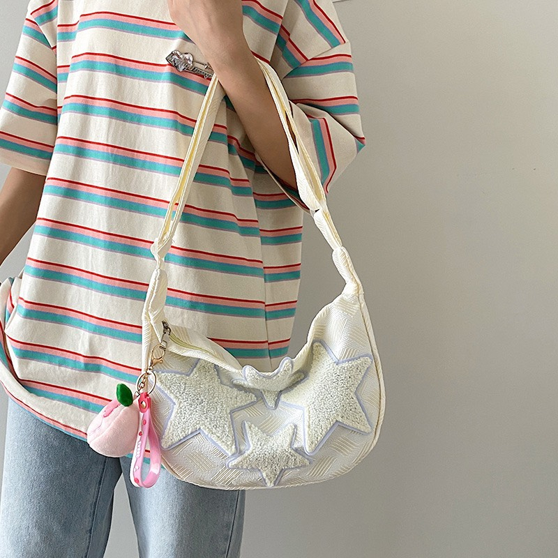 Túi đeo chéo canvas, túi tote vải đeo vai ngôi sao kẻ vạch nam nữ Unisex đi học đi chơi đựng vừa laptop Bee Canvas