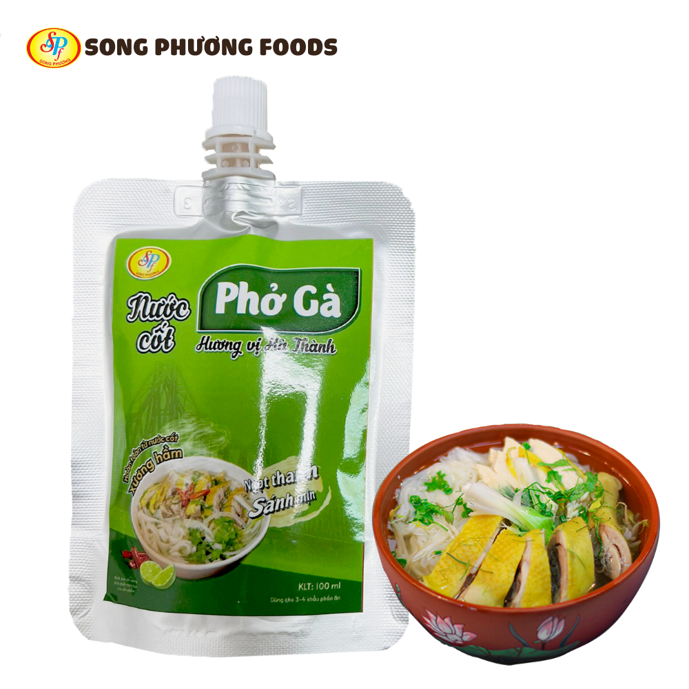 Nước cốt phở Gà hương vị Hà Thành - Hàng xuất khẩu Nhật- Hoàn toàn từ nước cốt xương hầm,thơm ngon, chuẩn vị- túi 100ml