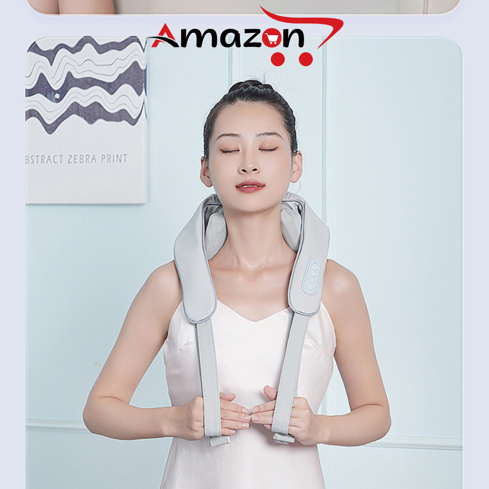 Máy Massage Cổ Vai Gáy Xoa Bóp Nhiệt Nóng Hồng Ngoại 6D, Đai Mát Xa Đa Năng, Giảm Đau Mỏi ..
