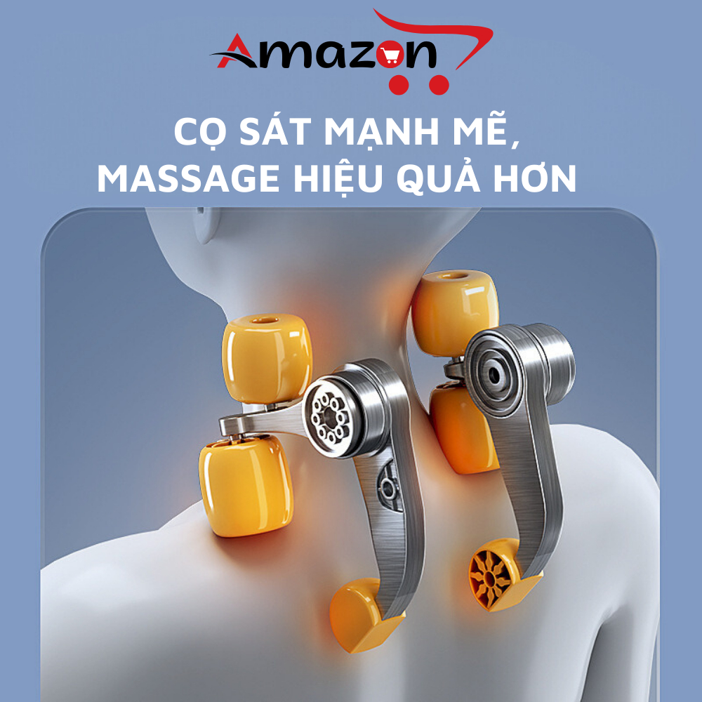 Máy Massage Cổ Vai Gáy Xoa Bóp Nhiệt Nóng Hồng Ngoại 6D, Đai Mát Xa Đa Năng, Giảm Đau Mỏi ..