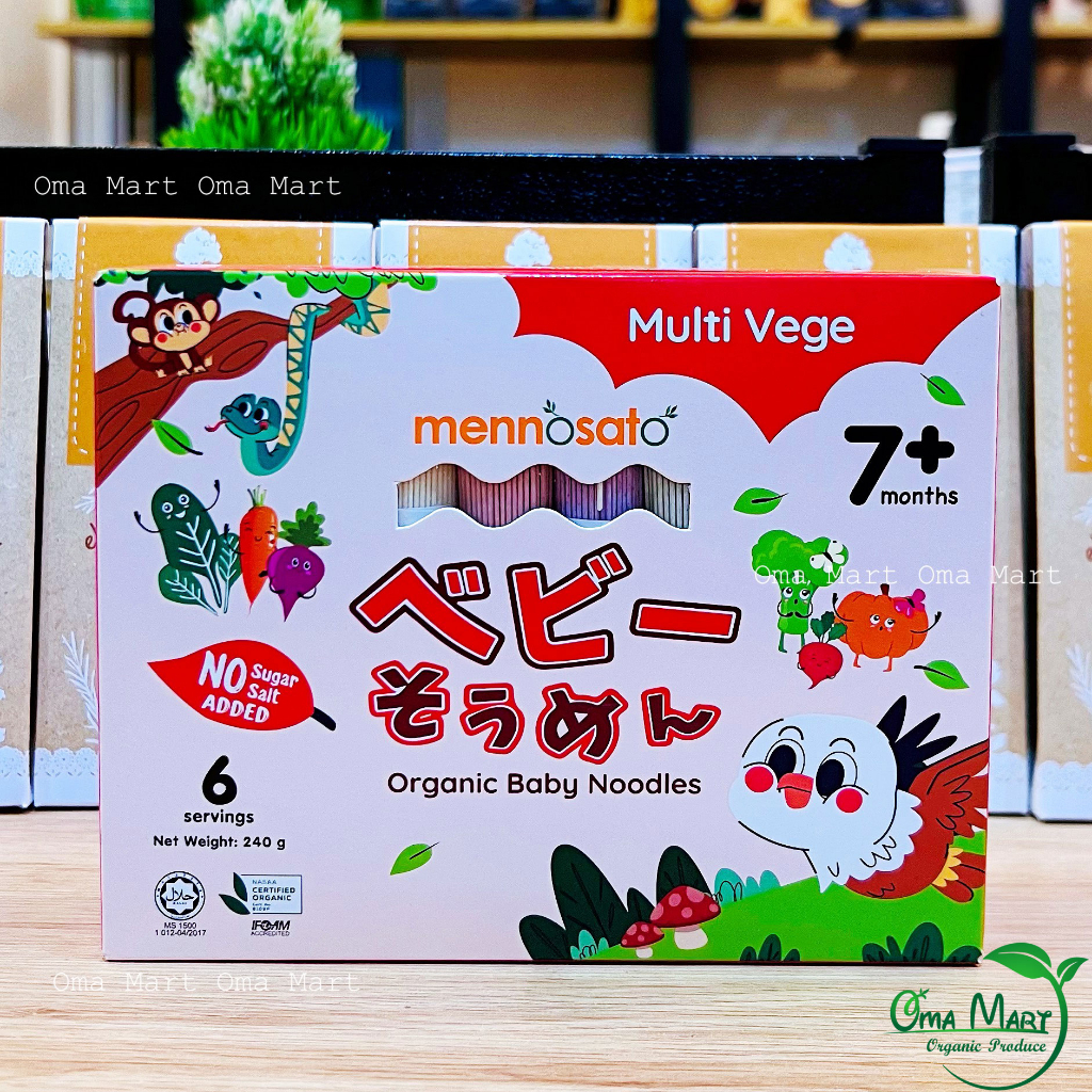 Mì sợi ăn dặm rau củ hữu cơ cho bé MenNoSato