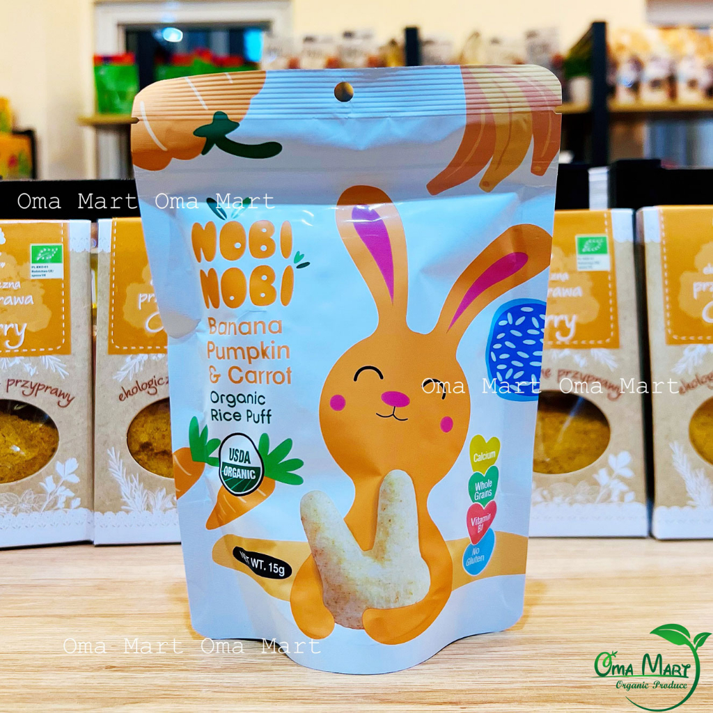 Bánh gạo ăn dặm hữu cơ cho bé Nobi Nobi