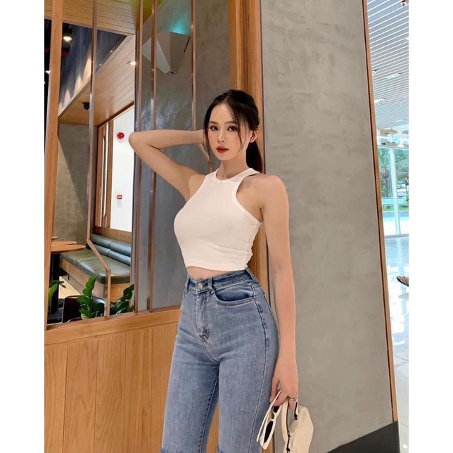 Áo nỉ bông sweater màu hồng đen phối sọc thể thao tay bồng form rộng