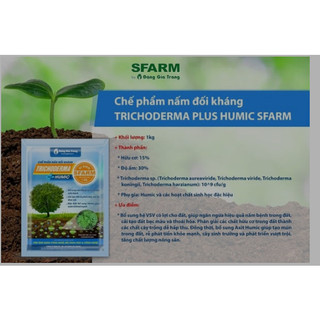 Chế phẩm nấm đối kháng Trichoderma Plus Humic Sfarm - Gói 1kg