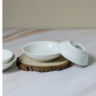 Đĩa chấm sứ trắng Minh Châu