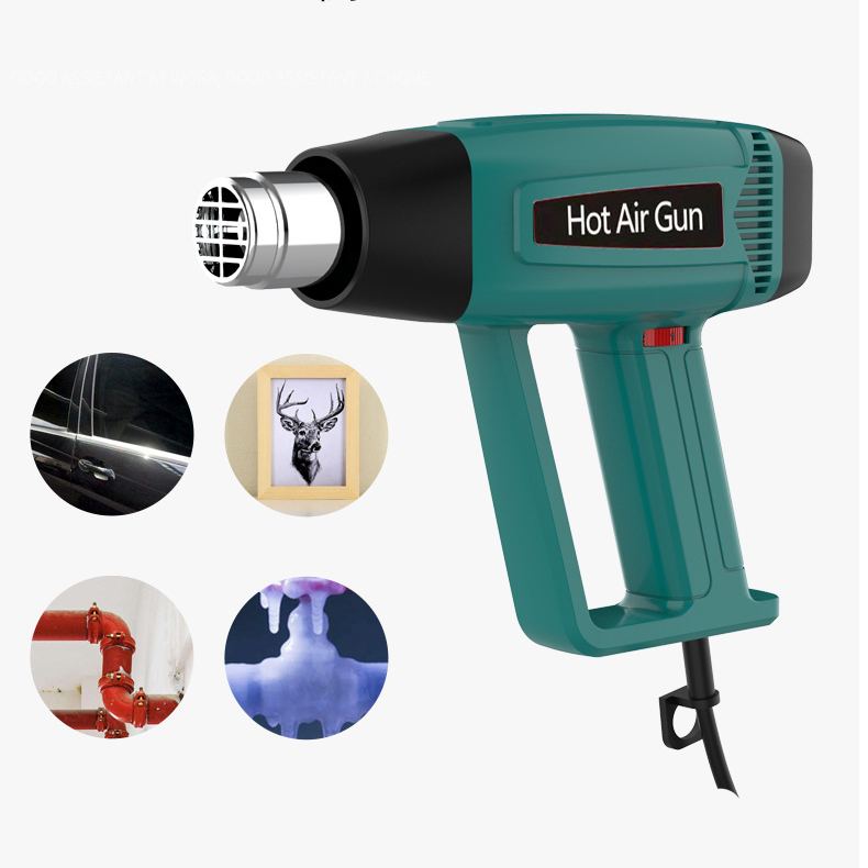 Máy khò nhiệt , Máy khò thổi hơi nóng 2000W, thổi nhiệt dán ni lông, decal, phim cách nhiệt ô tô, xe máy