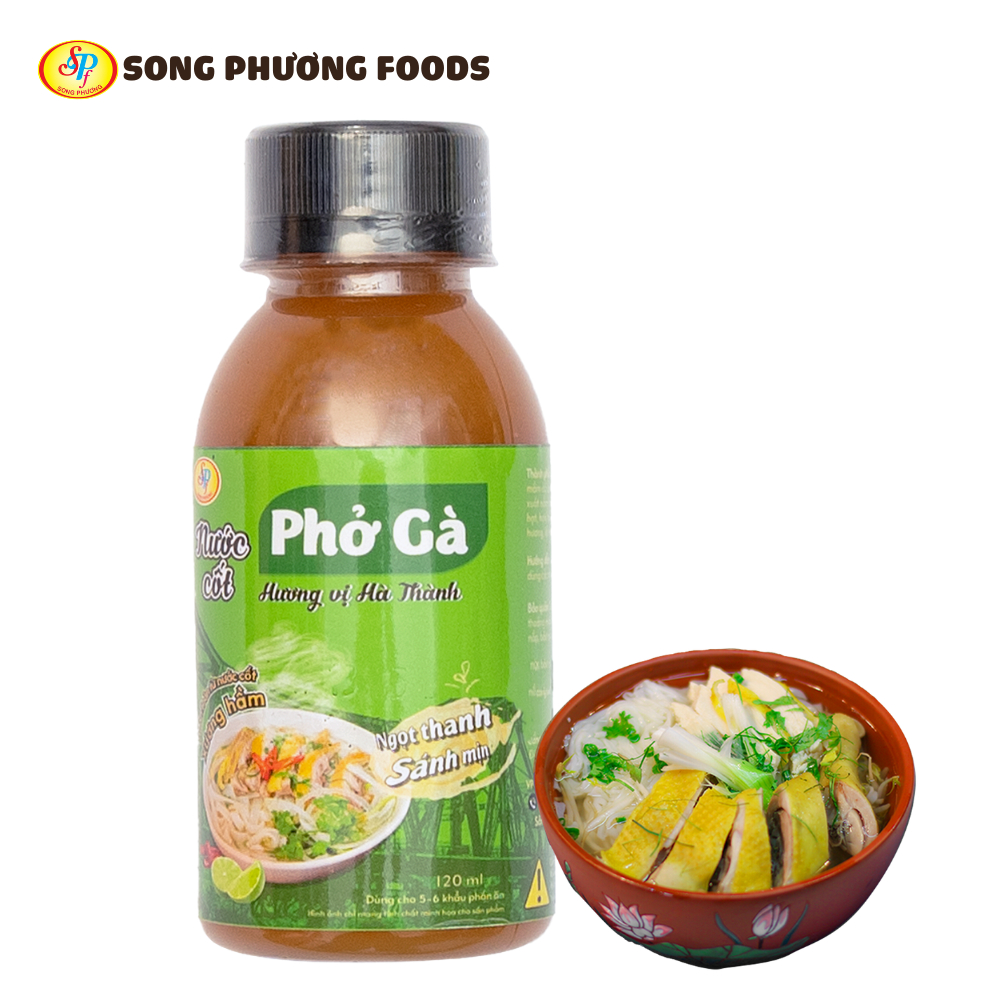 Nước cốt phở Gà hương vị Hà Thành - Hàng xuất khẩu Nhật- Hoàn toàn từ nước cốt xương hầm,thơm ngon - Chai 120ml