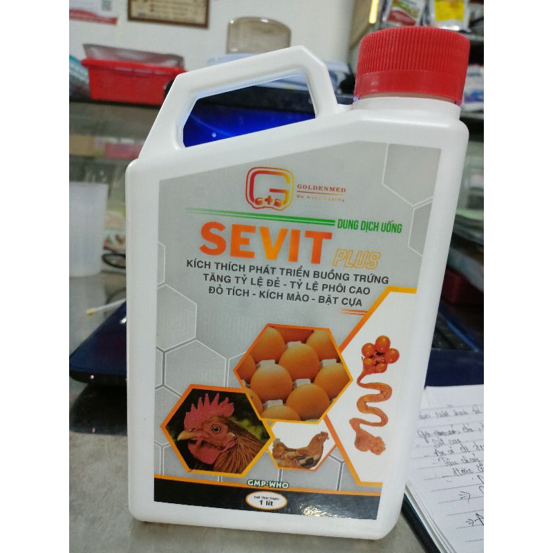 SEVIT plus 1 lít kích thích phát triển buồng trứng, tăng tỷ lệ đẻ, tăng tỉ lệ phôi trống