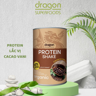 Protein lắc vị cacao vani hữu cơ protein shake cacao & vanilla 500g - dragonsuperfoods