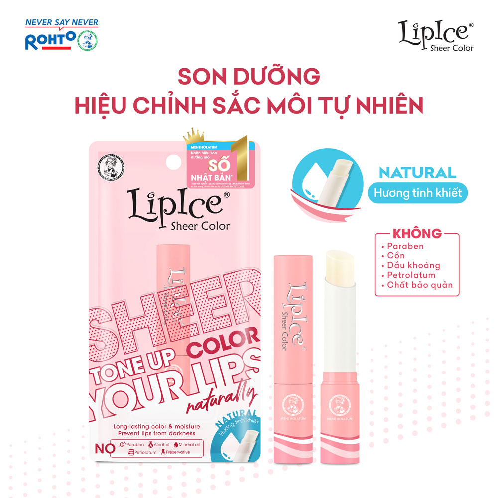 Son dưỡng hiệu chỉnh sắc môi hồng tự nhiên Lipice Sheer Color (2.4g)