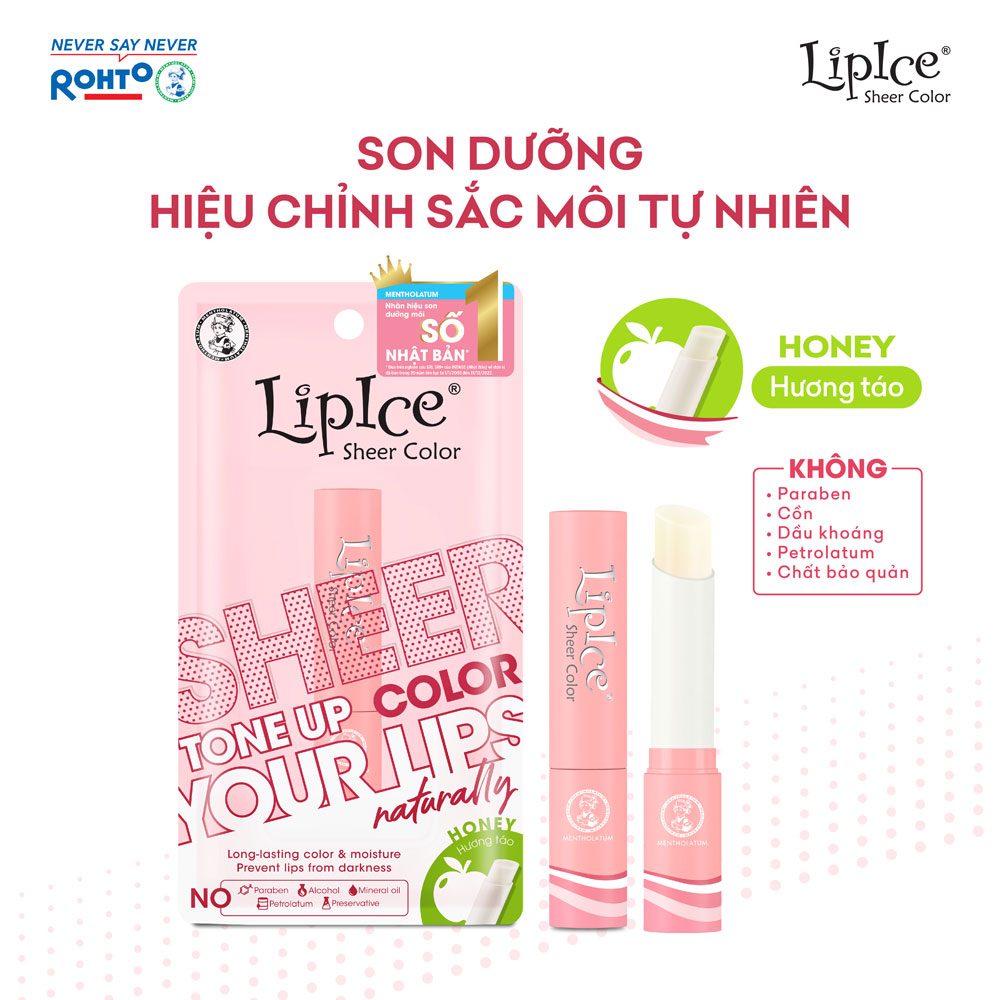 Son dưỡng hiệu chỉnh sắc môi hồng tự nhiên Lipice Sheer Color (2.4g)