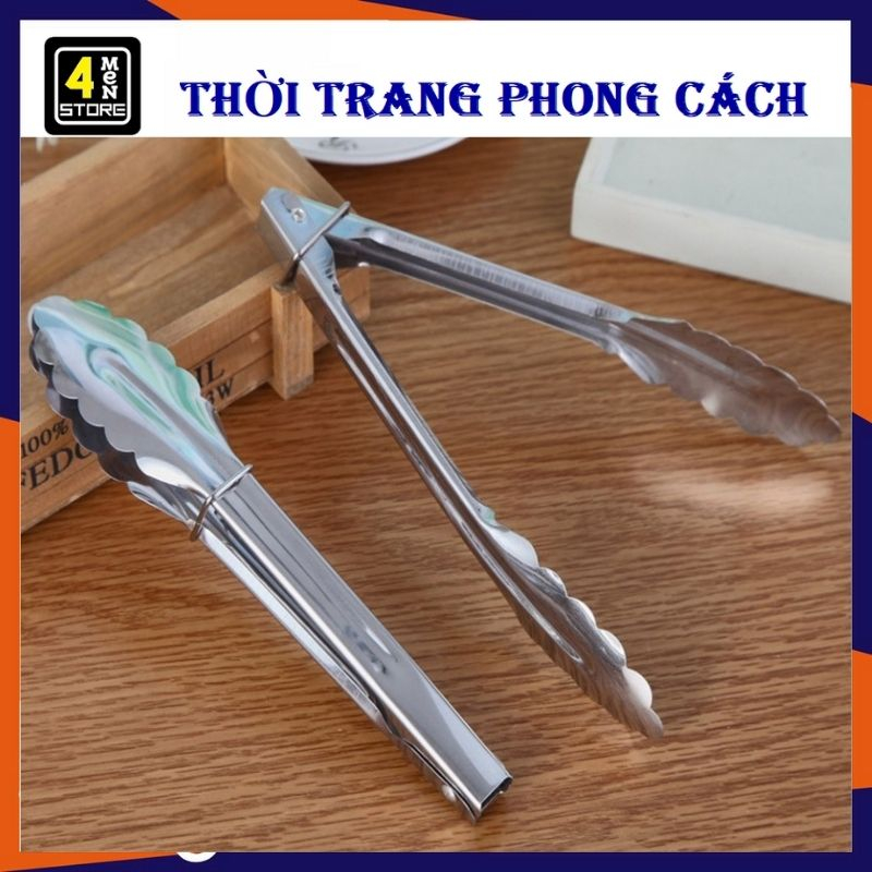 Kẹp inox 23cm Gắp Đá, Gắp Thức Ăn, Đồ Nóng Tiện Lợi - Kẹp Gắp Thực Phẩm Thép Không Gỉ Cao Cấp - Cây Gắp Đá Kẹp Thức Ăn