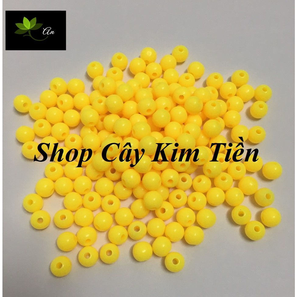 Hạt cườm vàng 8ly (ko bị bay màu. hàng 500gr)