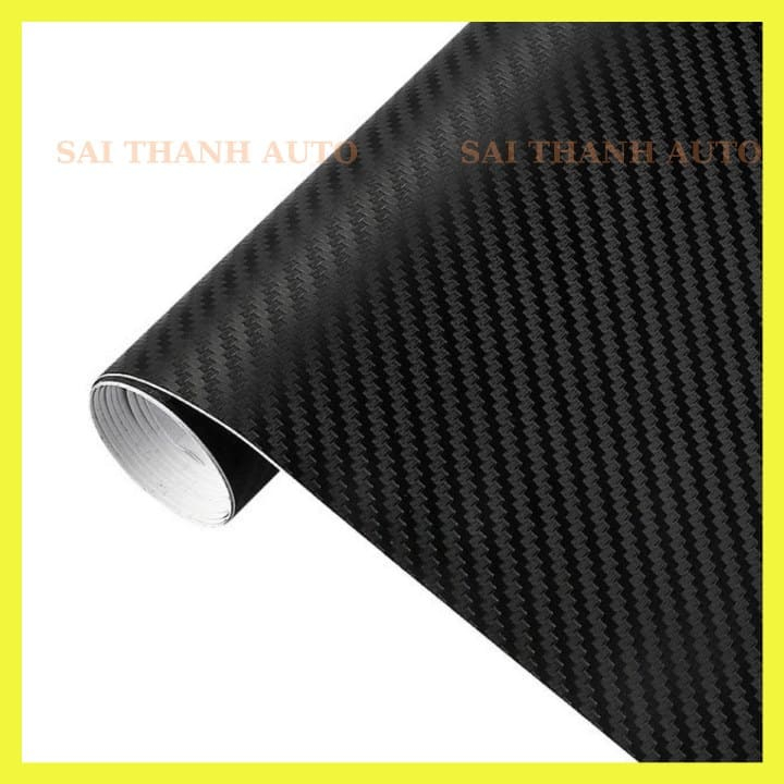 Decal Carbon đen bóng dán xe, đề can carbon trang trí dán ô tô, máy tính, điện thoại có sẵn keo khổ 0.6m