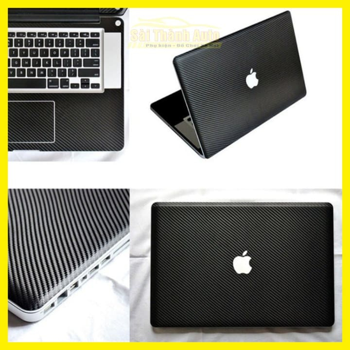 Decal Carbon đen bóng dán xe, đề can carbon trang trí dán ô tô, máy tính, điện thoại có sẵn keo khổ 0.6m