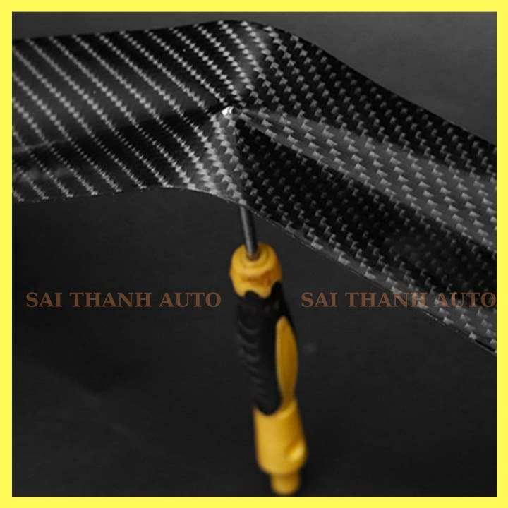 Decal Carbon đen bóng dán xe, đề can carbon trang trí dán ô tô, máy tính, điện thoại có sẵn keo khổ 0.6m