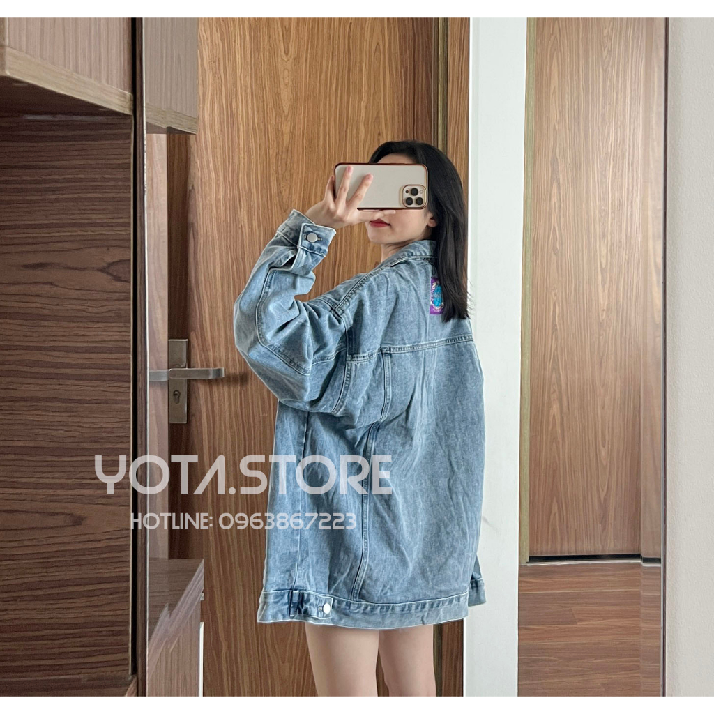 Áo khoác jeans tag vải - G033