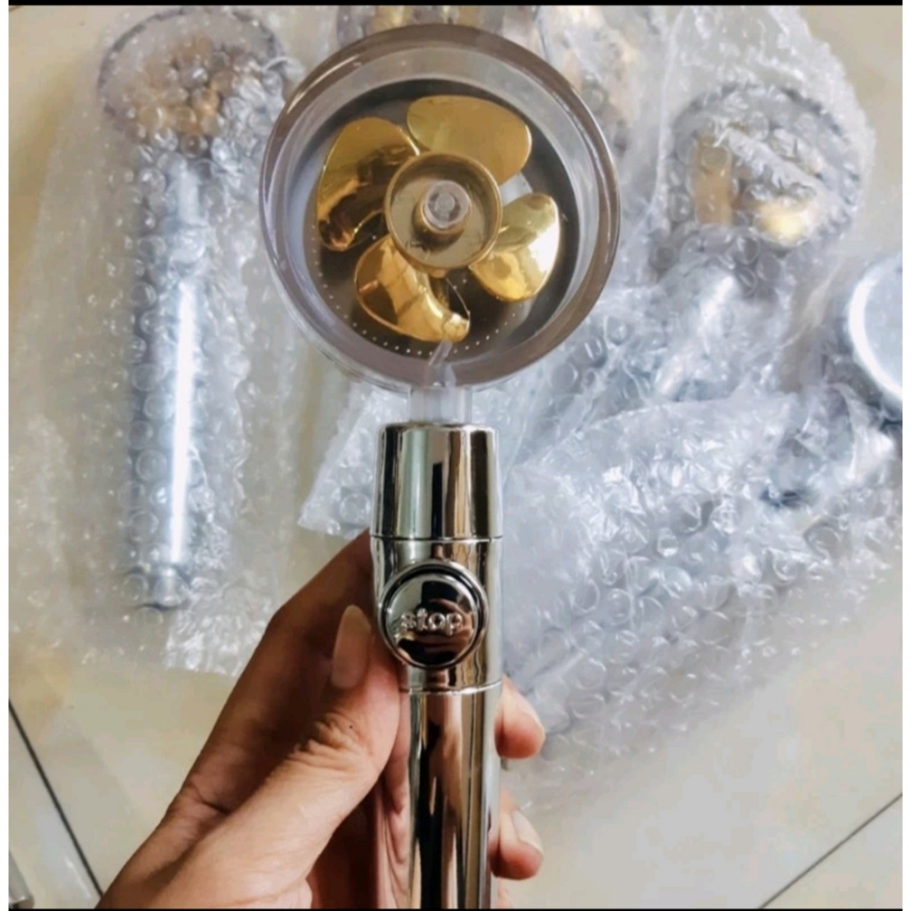 Bát sen tăng áp , vòi sen cánh quạt có công tắc bật tắt ở tay