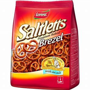 Bánh Quy Vòng Xoắn Mini Bagel Seed Cracker Saltletts Brezel Lorenz 90g