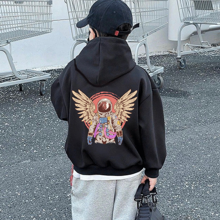 Áo khoác dây kéo hoodie nỉ bé trai Con Xinh hình in PHG Cánh Chim cho bé từ 14 đến 48kg
