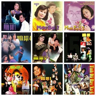 Bộ mưa bụi gồm 9 cd nhạc chất lượng cao - phôi phono bìa màu 2 mặt