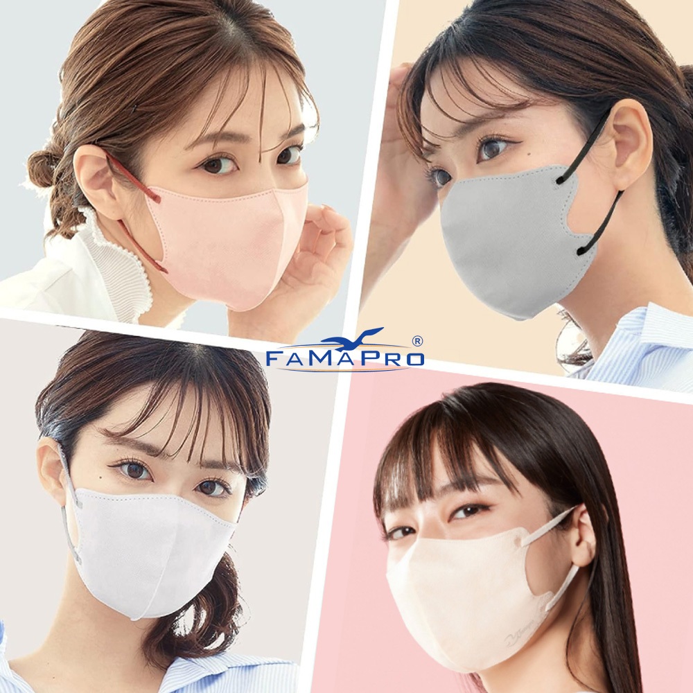 Khẩu trang kháng khuẩn cao cấp 3 lớp Cool Mask Famapro hộp 30 chiếc đóng riêng từng túi