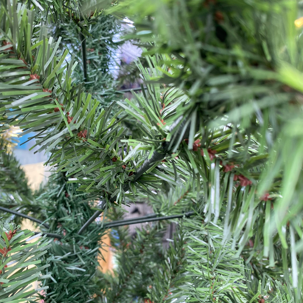 Hỏa tốc HCM Cây thông noel 2M 3M 4M XANH TRƠN tặng ngôi sao và dây kim tuyến hàng việt nam decor trang trí giáng sinh