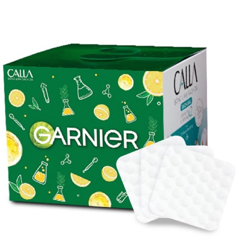 Bông tẩy trang làm sạch da làm từ 100% bông tự nhiên Garnier x Calla 30 miếng