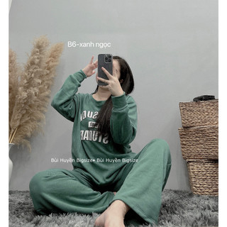 Set nỉ áo dài quần suông chất da cá BIGSIZE (B6)