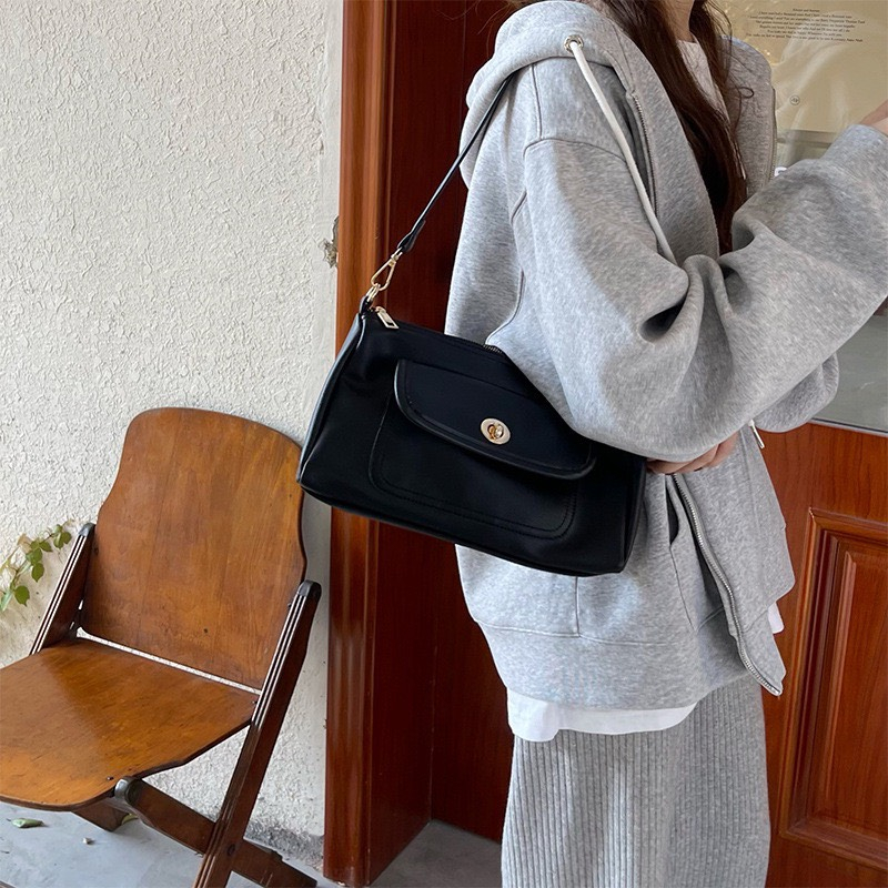 Túi xách nữ da Pu đeo chéo đeo vai phong cách vintage mùa thu