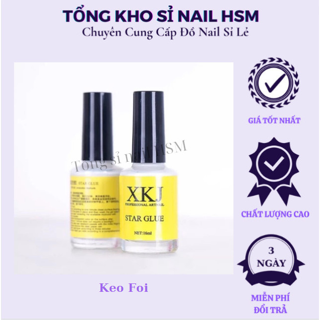 Keo dán foi nail 16 ml . keo foil  - Tổng Sỉ Nail HSM